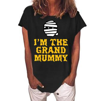 Grand Mummy Halloween Mommy Grandma Costume Lazy Easy Women's Loosen Crew Neck Short Sleeve T-Shirt | Mazezy