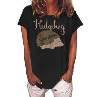 Grandma Hedgehog Hedgehog Mom Lover Women's Loosen Crew Neck Short Sleeve T-Shirt | Mazezy