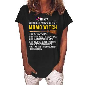 Grandma Witch Momo Halloween Matching Group Costume Women's Loosen Crew Neck Short Sleeve T-Shirt | Mazezy