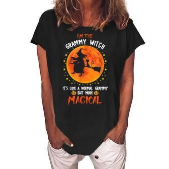 Im The Grammy Witch Its Like A Normal Grandma More Magical Women's Loosen Crew Neck Short Sleeve T-Shirt | Mazezy