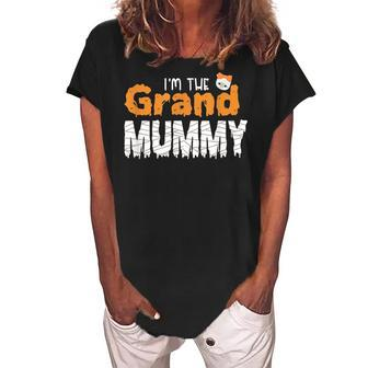 Im The Grand Mummy Funny Grandma Family Halloween Women's Loosen Crew Neck Short Sleeve T-Shirt | Mazezy