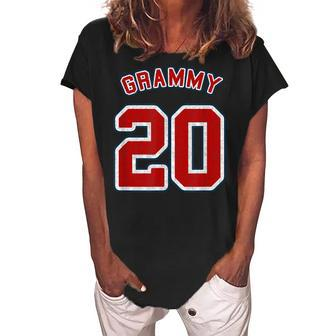 Retro Vintage Style Sports Grandma Gift Grammy Of 20 Women's Loosen Crew Neck Short Sleeve T-Shirt | Mazezy