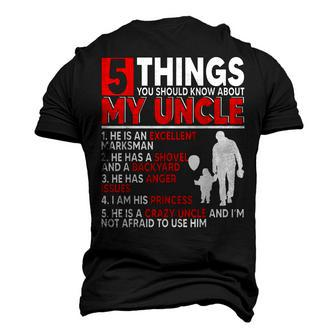 5 Things You Should Know About My Uncle Happy Fathers Day Men's 3D T-Shirt Back Print | Mazezy