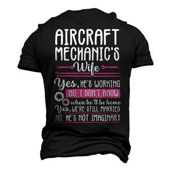 Airplane Aircraft Mechanic Wife Women Men's 3D T-Shirt Back Print | Mazezy