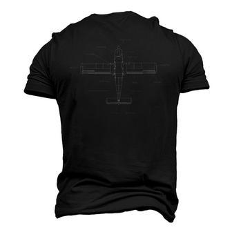 Airplane Mechanic Diagram Men's 3D T-Shirt Back Print | Mazezy