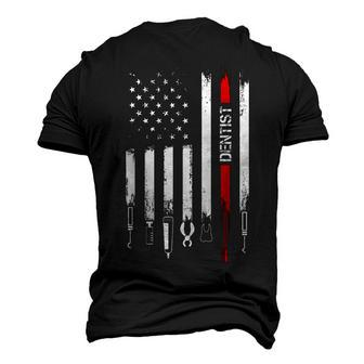 American Flag With Dentist For Women Men Father Men's 3D T-Shirt Back Print | Mazezy