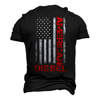 American Flag Diesel Powered Mechanic Vintage Truck Driver Men's 3D T-Shirt Back Print | Mazezy