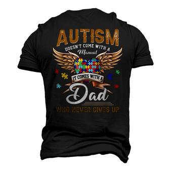Autism Dad Doesnt Come With A Manual Autism Awarenes Men's 3D T-Shirt Back Print | Mazezy
