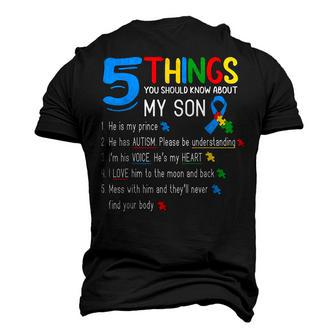 Autistic Son Autism Awareness Support For Mom Dad Parents Men's 3D T-Shirt Back Print | Mazezy