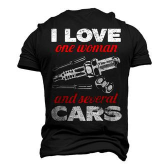 Auto Car Mechanic I Love One Woman And Several Cars Men's 3D T-Shirt Back Print | Mazezy