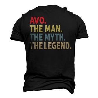 Avo The Man The Myth The Legend Grandpa Fathers Day Men's 3D T-shirt Back Print - Seseable