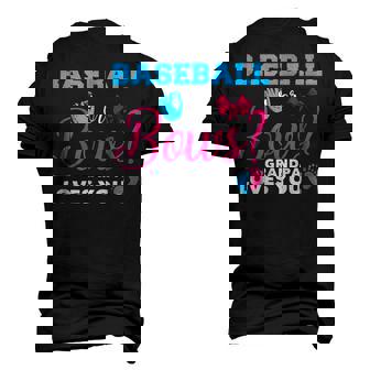 Baseball Or Bows Grandpa Loves You Men's 3D T-Shirt Back Print | Mazezy