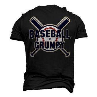 Baseball Grumpy Softball Papa Fathers Day Grandpa Men's 3D T-Shirt Back Print | Mazezy