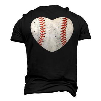 Baseball Heart Cute Mom Dad Softball Sports Day Men's 3D T-Shirt Back Print | Mazezy