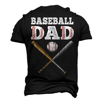 Baseball Lover For Father Baseball Dad Men's 3D T-Shirt Back Print | Mazezy