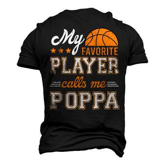 Basketball My Favorite Player Calls Me Poppa Men's 3D T-Shirt Back Print | Mazezy