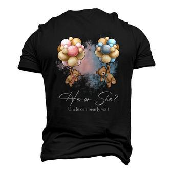 Bears Balloons Uncle Can Bearly Wait Gender Reveal Men's 3D T-Shirt Back Print | Mazezy