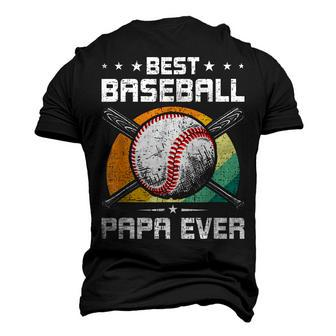 Best Baseball Papa Ever Baseball Lover Dad Men's 3D T-shirt Back Print - Seseable