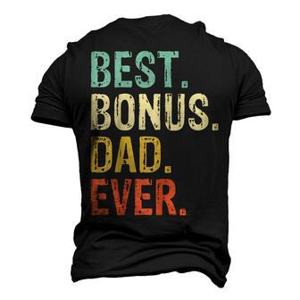 Best Bonus Dad Ever American Usa Flag Fathers Day Men's 3D T-shirt Back Print - Seseable