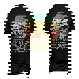 Best Cat Dad Ever Bump Fit Fathers Day Daddy Dad Men's 3D T-Shirt Back Print | Mazezy