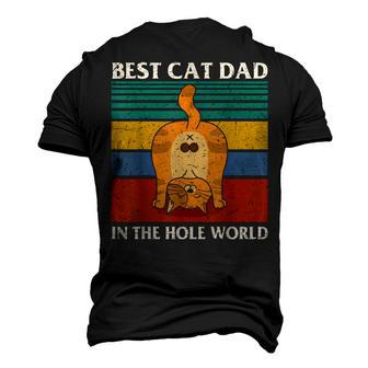 Best Cat Dad Ever Retro Feel Cat Butt Humor Vintage Men's 3D T-shirt Back Print - Seseable