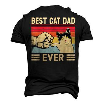 Best Cat Dad Ever Vintage Cats Lover Men's 3D T-Shirt Back Print | Mazezy