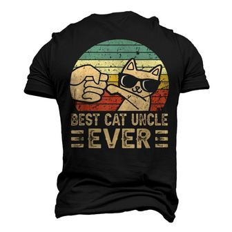 Best Cat Uncle Ever Bump Fit Fathers Day Daddy Dad Men's 3D T-Shirt Back Print | Mazezy