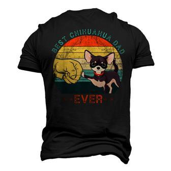 Best Chihuahua Dad Ever Vintage Dog Dad Fathers Day Men's 3D T-shirt Back Print - Seseable