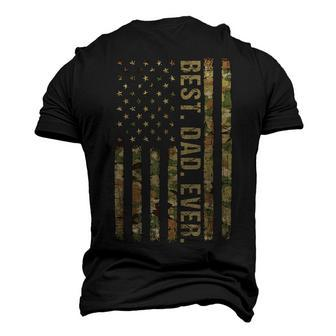 Best Dad Ever American Flag Vintage Fathers Day Camouflage Men's 3D T-shirt Back Print - Seseable