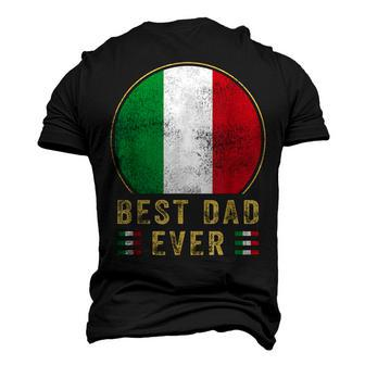 Best Dad Ever Italian Father Country Italy Flag Men's 3D T-shirt Back Print - Seseable