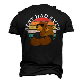 Best Dad Ever Papa Bear Father Daddy Fathers Day Men's 3D T-shirt Back Print - Seseable