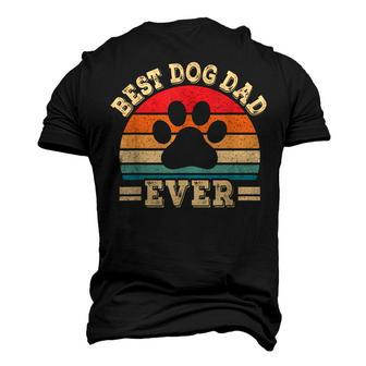 Best Dog Dad Ever Daddy Father Retro Dog Lover Men's 3D T-shirt Back Print - Seseable