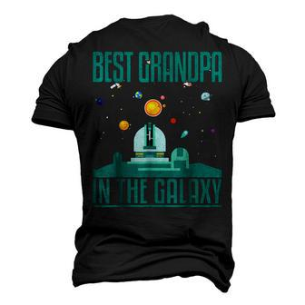 Best Grandpa In The Galaxy For Granddad Men's 3D T-Shirt Back Print | Mazezy