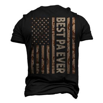 Best Pa Ever Us American Flag Grandpa Fathers Day Men's 3D T-shirt Back Print - Seseable