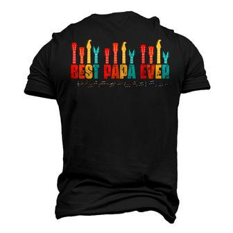 Best Papa Ever For Guitar Lover Guitarist Dad On Fathers Day Men's 3D T-shirt Back Print - Seseable