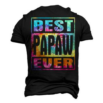 Best Papaw Ever Vintage Tie Dye Fathers Day Men's 3D T-shirt Back Print - Seseable