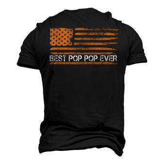 Best Pop Pop Ever Grandfather American Flag Fathers Day Men Men's 3D T-shirt Back Print - Seseable