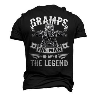 Biker Grandpa Gramps The Man Myth The Legend Motorcycle Men's 3D T-shirt Back Print - Seseable