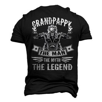 Biker Grandpa Grandpappy The Man Myth The Legend Motorcycle Men's 3D T-shirt Back Print - Seseable
