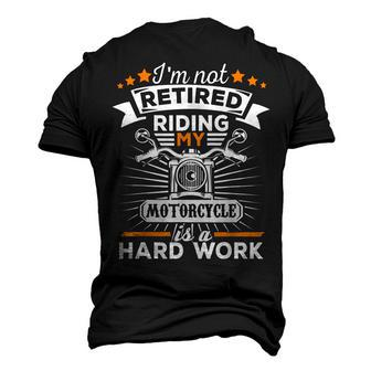 Biker Grandpa Motorcycle Retirement Retired Men's 3D T-Shirt Back Print | Mazezy