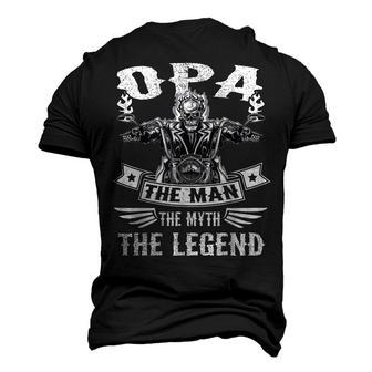 Biker Grandpa Opa The Man Myth The Legend Motorcycle Men's 3D T-shirt Back Print - Seseable