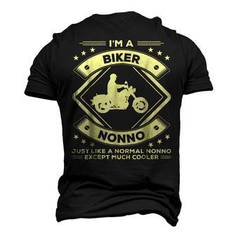 Biker Nonno Biking For Grandpa Men's 3D T-Shirt Back Print | Mazezy
