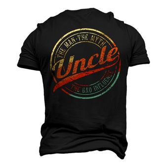Birthday For Uncle The Man Myth Bad Influence Men's 3D T-Shirt Back Print | Mazezy