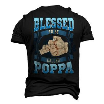 Blessed To Be Called Poppa Poppa Fathers Day Men's 3D T-Shirt Back Print | Mazezy