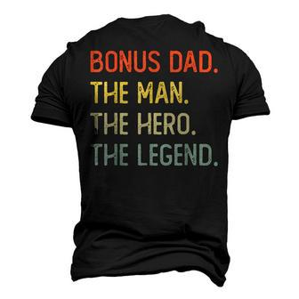 Bonus Dad The Man The Hero The Legend Men's 3D T-shirt Back Print - Seseable