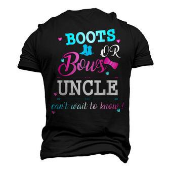 Boots Or Bows This Uncle Cant Wait To Know Gender Reve Men's 3D T-Shirt Back Print | Mazezy