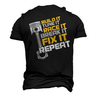 Build It Tune It Race Car Racing Mechanic Professional Men's 3D T-Shirt Back Print | Mazezy
