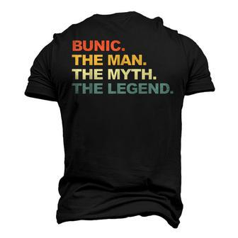 Bunic The Man The Myth The Romanian Legend Grandpa Men's 3D T-Shirt Back Print | Mazezy