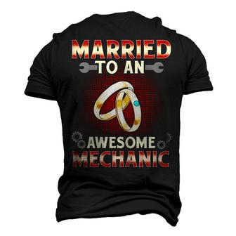 Car Repair Wife Married To An Awesome Mechanic Men's 3D T-Shirt Back Print | Mazezy
