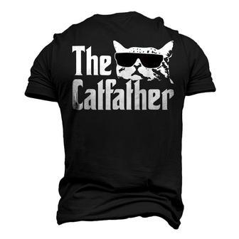 The Catfather Cat Dad Fathers Day Vintage Fathers Day Men's 3D T-shirt Back Print - Seseable
